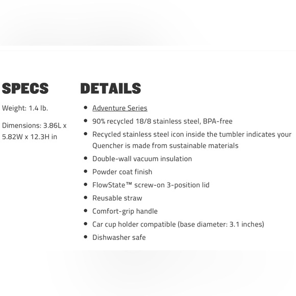 Stanley Quencher H2.0 FlowState 40 oz Black NIB - Picture 9 of 9